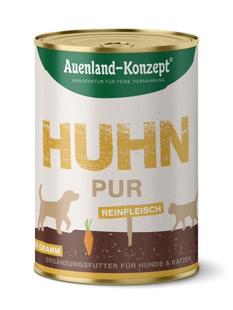 Huhn-Nassfutter für Hunde – ausgewogene Mahlzeit mit viel Fleisch und natürlicher Rezeptur