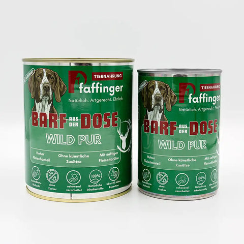 Reines Wildfleisch als BARF-Futter für Hunde.