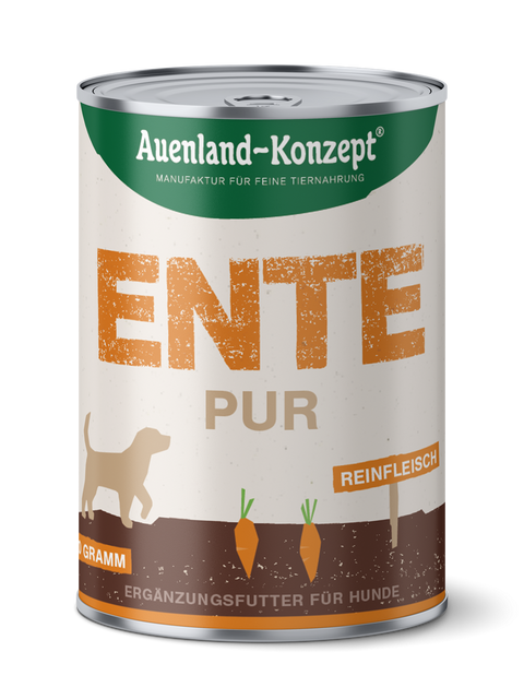 Hundefutter und Katzenfutter in Dosen Spar Paket Auenland Ente PUR